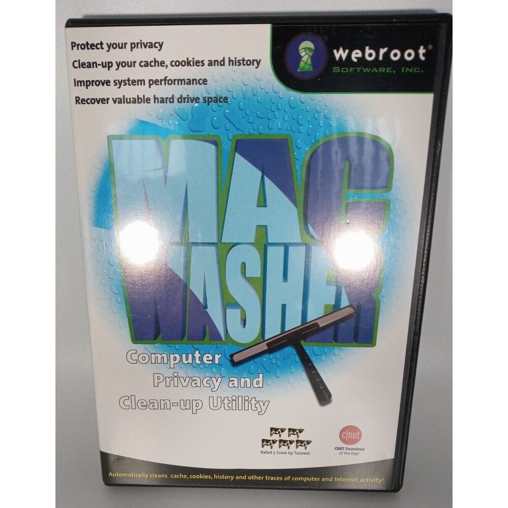 Webroot Software Mac Washer Computer Privacy and Clean-Up Utility Excellent